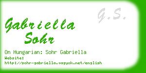 gabriella sohr business card